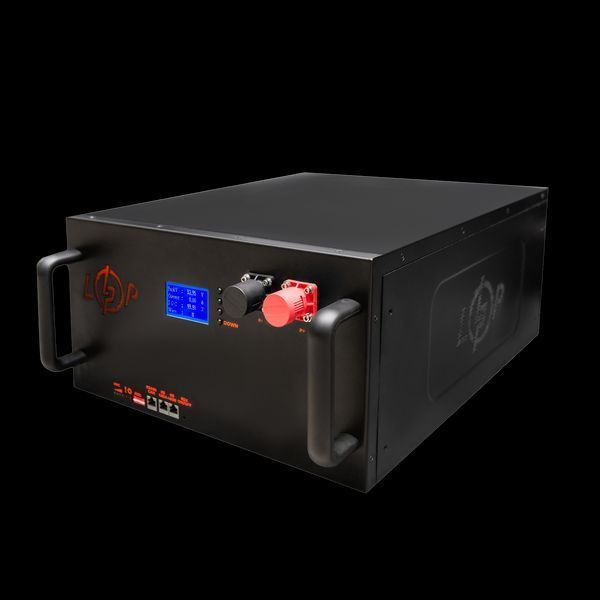Акумулятор LP LiFePO4 51,2V &mdash; 100 Ah (5120Wh) (Smart BMS 200A/100А) з LCD метал Smart RM