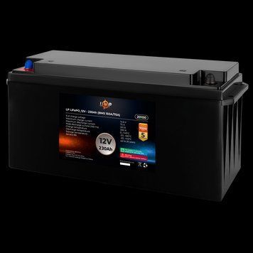 Акумулятор LP LiFePO4 12 V &mdash; 230 Ah (BMS 150A/75A) пластик для ДБЖ