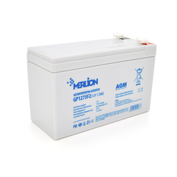Акумуляторна батарея MERLION AGM GP1275F2 12 V 7,5 Ah ( 150 x 65 x 95 (100)) White Q10/420