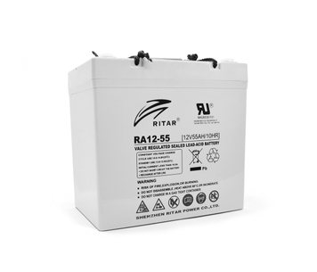 Акумуляторна батарея AGM RITAR RA12-55, Gray Case, 12 V 55.0 Ah (209 x 138 x 211 (216) ) Q1
