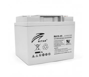 Акумуляторна батарея AGM RITAR RA12-45, Gray Case, 12 V 45.0 Ah (198 x 166 x169) Q1