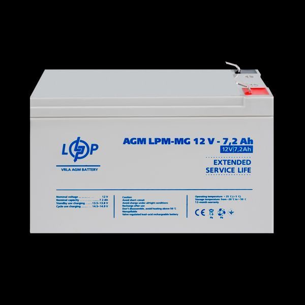 Акумулятор мультигелевий AGM LogicPower LPM-MG 12 &mdash; 7,2 AH