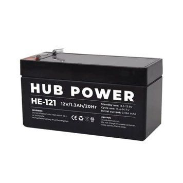 Акумулятор 12В 1.3 Ач для ДБЖ Hub Power HE-121