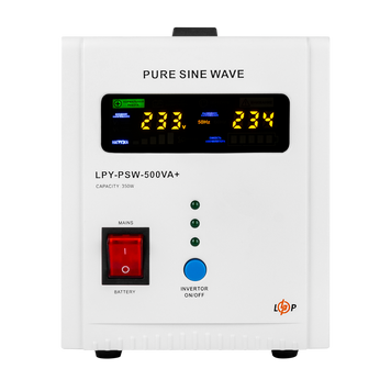 Джерело безперебійного живлення для котла Logicpower LPY-PSW-500VA+ (350W) 5A/10A 12V