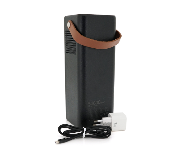 Портативна зарядна станція XO-PSA-200W потужністю 200 W, (190Wh/52800mAh), Output:1AC+2USB+1Type-C+2DC, Black