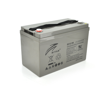 Акумуляторна батарея AGM RITAR DC12-100, Gray Case, 12 V 100 Ah (328 x 172 x 215 (220) Q1/36
