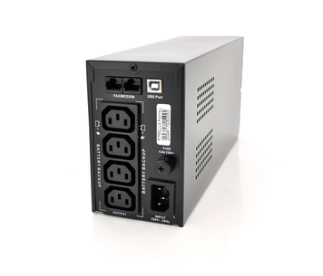 ИБП Ritar RTP650L-UX-IEC (390W) Proxima-L, LED, AVR, 3st, USB, 4xIEC-320 C14, 145-290Vac, 1x12V7Ah, plastik