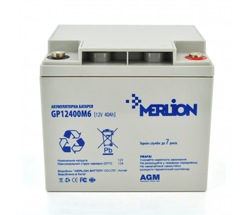Акумуляторна батарея MERLION AGM GP12400M6 12 V 40 Ah (196 x 165 x 175) Q1/96