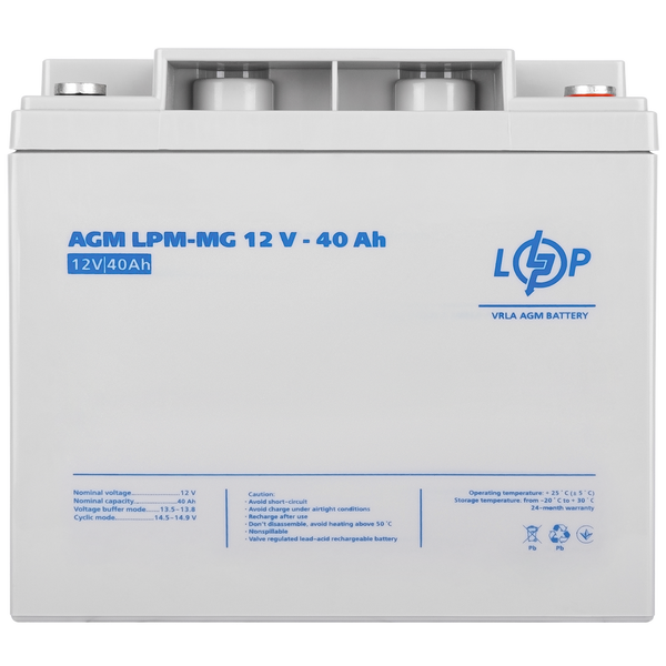 Акумулятор мультигелевий AGM LogicPower LPM-MG 12-40 AH