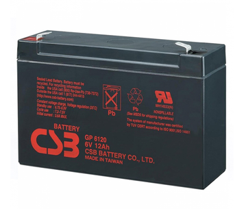 Акумуляторна батарея CSB GP6120, 6 V 12 Ah (150 x 50 x 95 (100) Q10