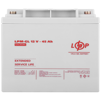 Акумулятор гелевий LPM-GL 12 V &mdash; 45 Ah