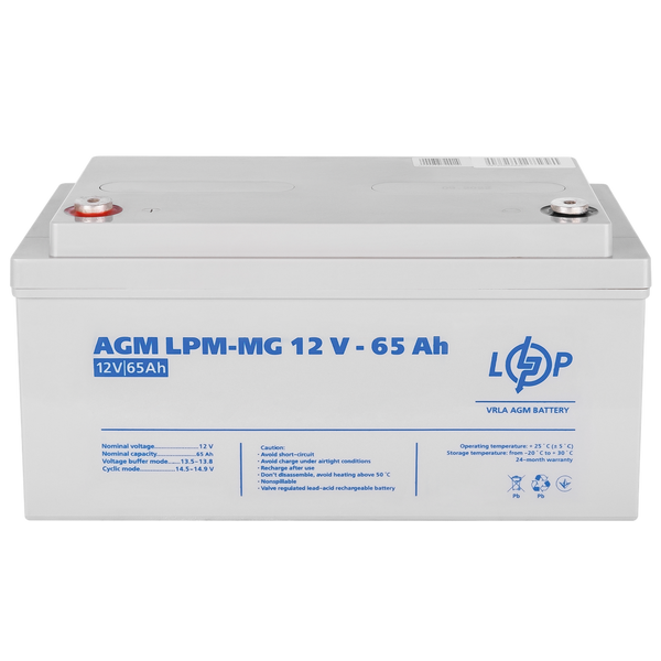 Акумулятор мультигелевий AGM LogicPower LPM-MG 12 &mdash; 65 AH