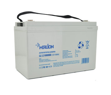 Акумуляторна батарея MERLION GL121000M8 12 V 100 Ah (329 x 172 x 218) White Q1/36