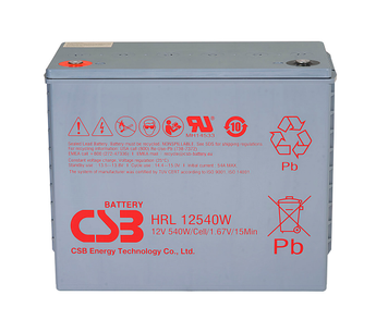 Акумуляторна батарея CSB HRL12540W, 12 V 130 Ah (343х170х274мм)