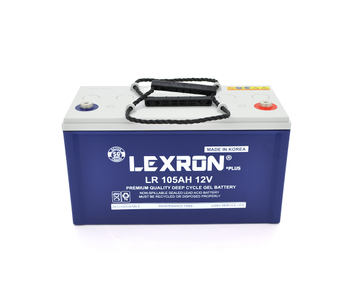 Акумуляторна батарея Lexron LR-DCK-12-105 Carbon-Gel 12 V 105AH DEEP CYCLE (330 x 171 x219) 31 kg