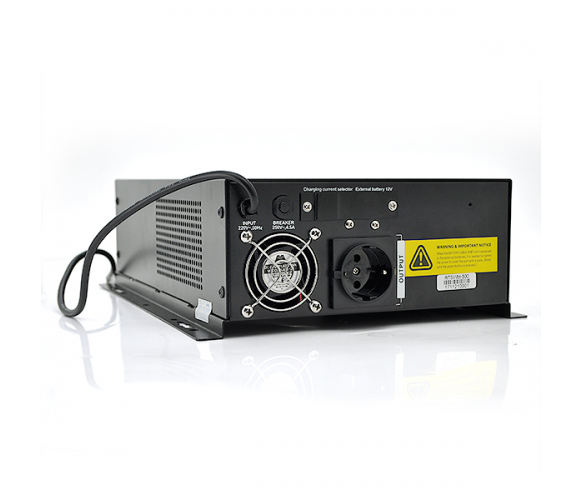 Інвертор із правильною синусоїдою RITAR RTSWbt-500 (300 Вт), 2 ст. АКБ по 12 V 9 Ah, під зовнішній АКБ, настінний,