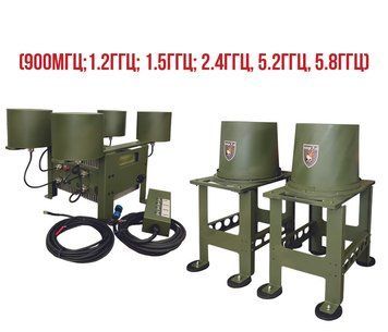 Купольний РЕБ на авто &laquo;Saqribs&raquo; 6 (900Мгц;1.2ГГц; 1.5ГГц; 2.4ГГц, 5.2ГГц, 5.8ГГц) 50Вт