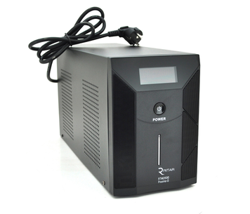 ИБП Ritar RTM2000 (1200W) Proxima-D LCD, AVR, 3st, 3xSCHUKO socket, 4x12V7,5Ah, metal Case Q1 (400*145*210)