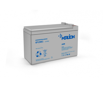 Акумуляторна батарея MERLION AGM GP1290F2 (06010) 12 V 9 Ah ( 150 x 65 x 95 (100) White Q10