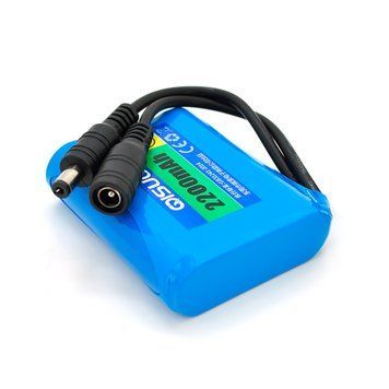 Акумуляторна батарея літієва QiSuo 12 V 2.2 A з елементами Li-ion 18650, DC5.5x2.1, (56x20x70mm)