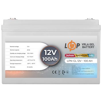 Акумулятор гелевий LPN-GL 12 V &mdash; 100 Ah