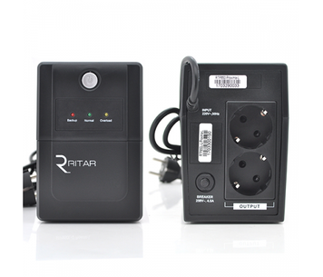 ДБЖ Ritar RTP850 (510W) Proxima-L, LED, AVR, 2шт, 2xSCHUKO розетки, 1x12V9Ah, пластиковий корпус ( 370 x 145 x 225 )